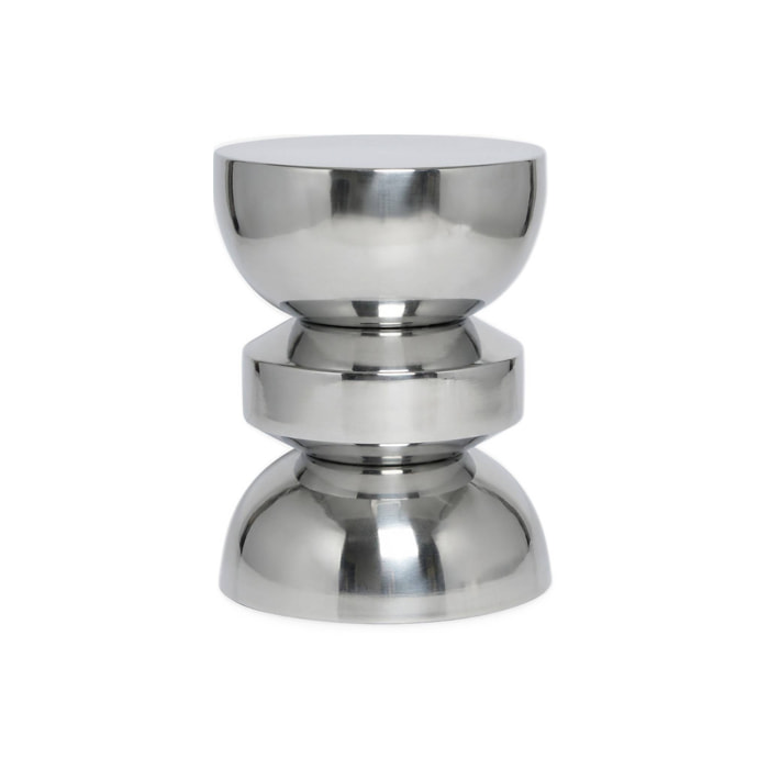 Table d'appoint, bout de canapé, table de chevet acier inoxydable chromé Ø32 x H43,5cm ASSA