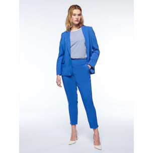 Fiorella Rubino - Blazer in tessuto stretch - Azzurro