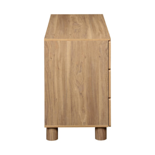 Commode décor bois 6 tiroirs AYANA