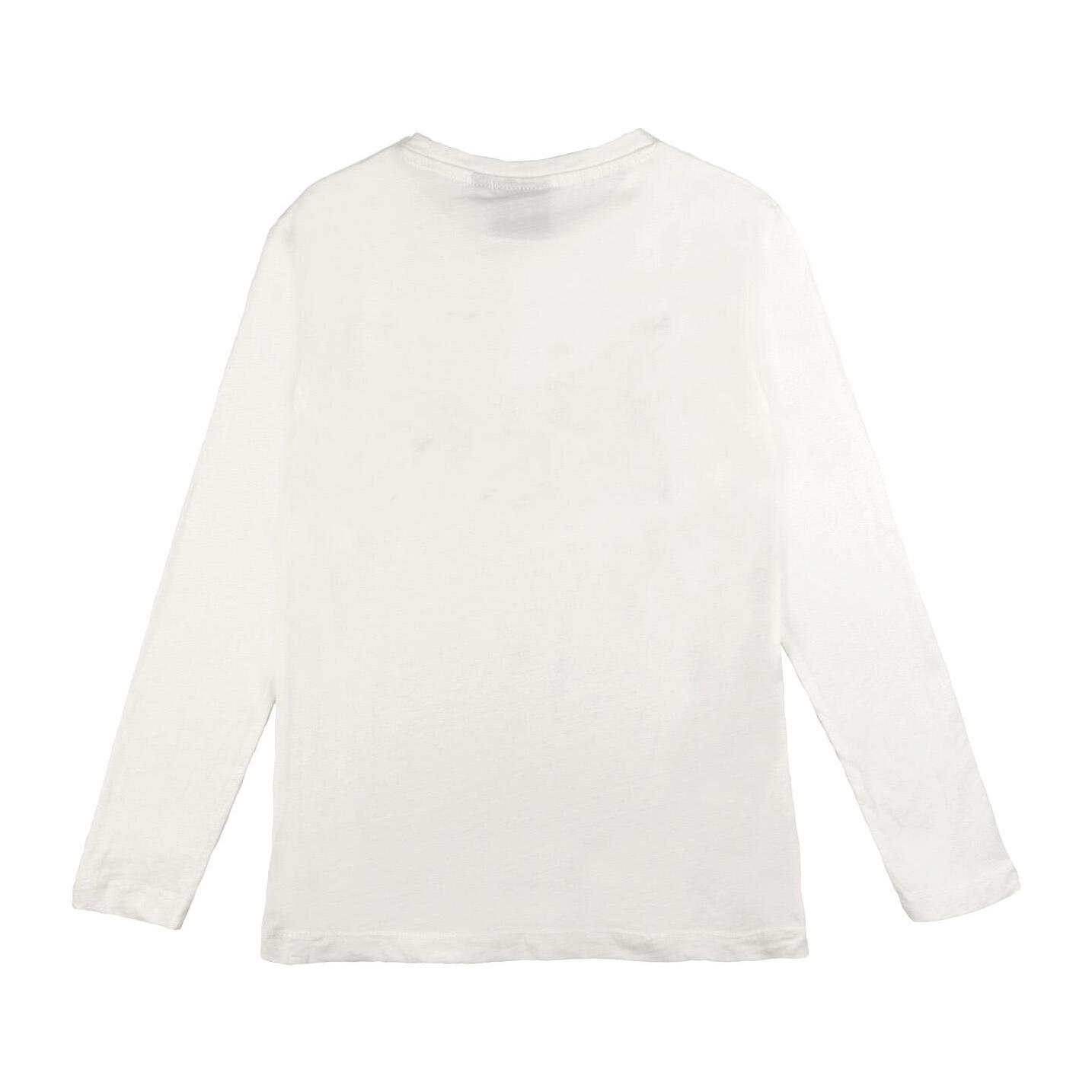 Camiseta básica de manga larga con logo grande de Leone 1947 para niños