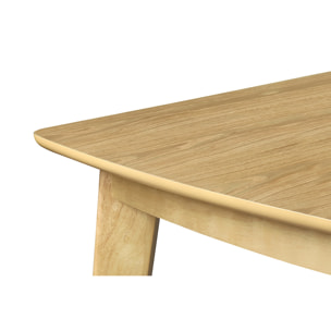 Table à manger extensible scandinave en bois clair L150-200 LEENA