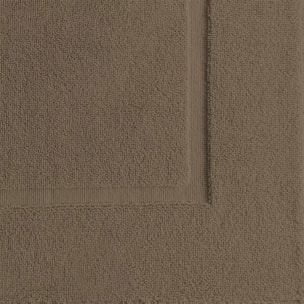Tapis de bain pur coton 850 g/m² uni brun marron Vitae chocolat