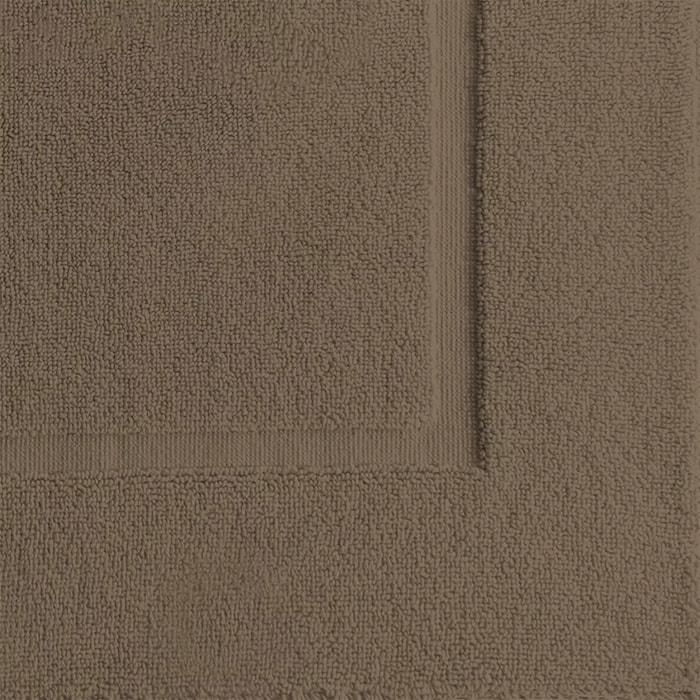 Tapis de bain pur coton 850 g/m² uni brun marron Vitae chocolat