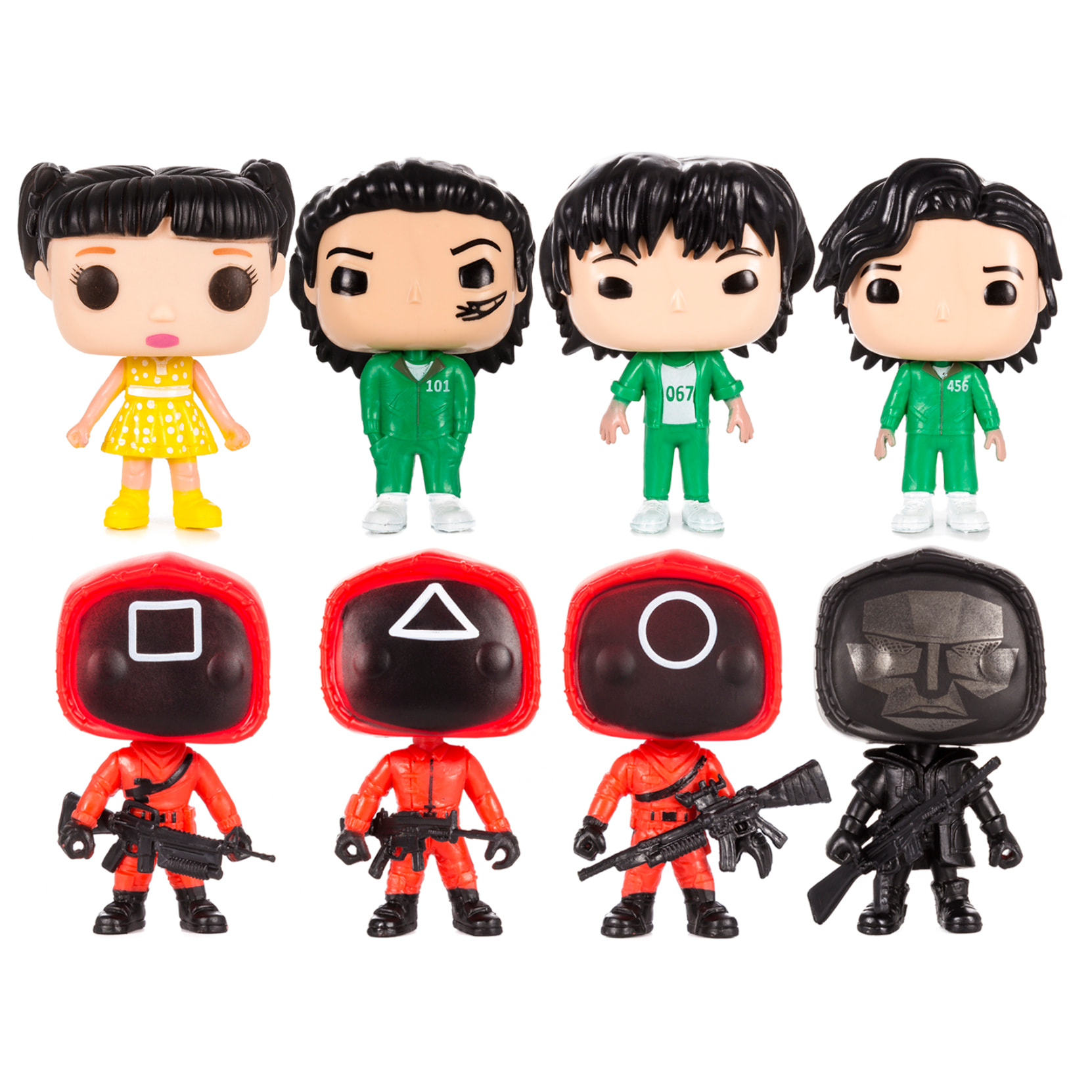 Figuras Squid Pop 10cm. 8 modelos surtidos en blister individual.