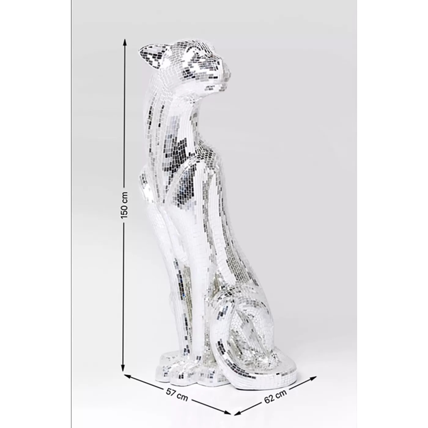 Déco panthère mosaïque XL 150cm droite Kare Design