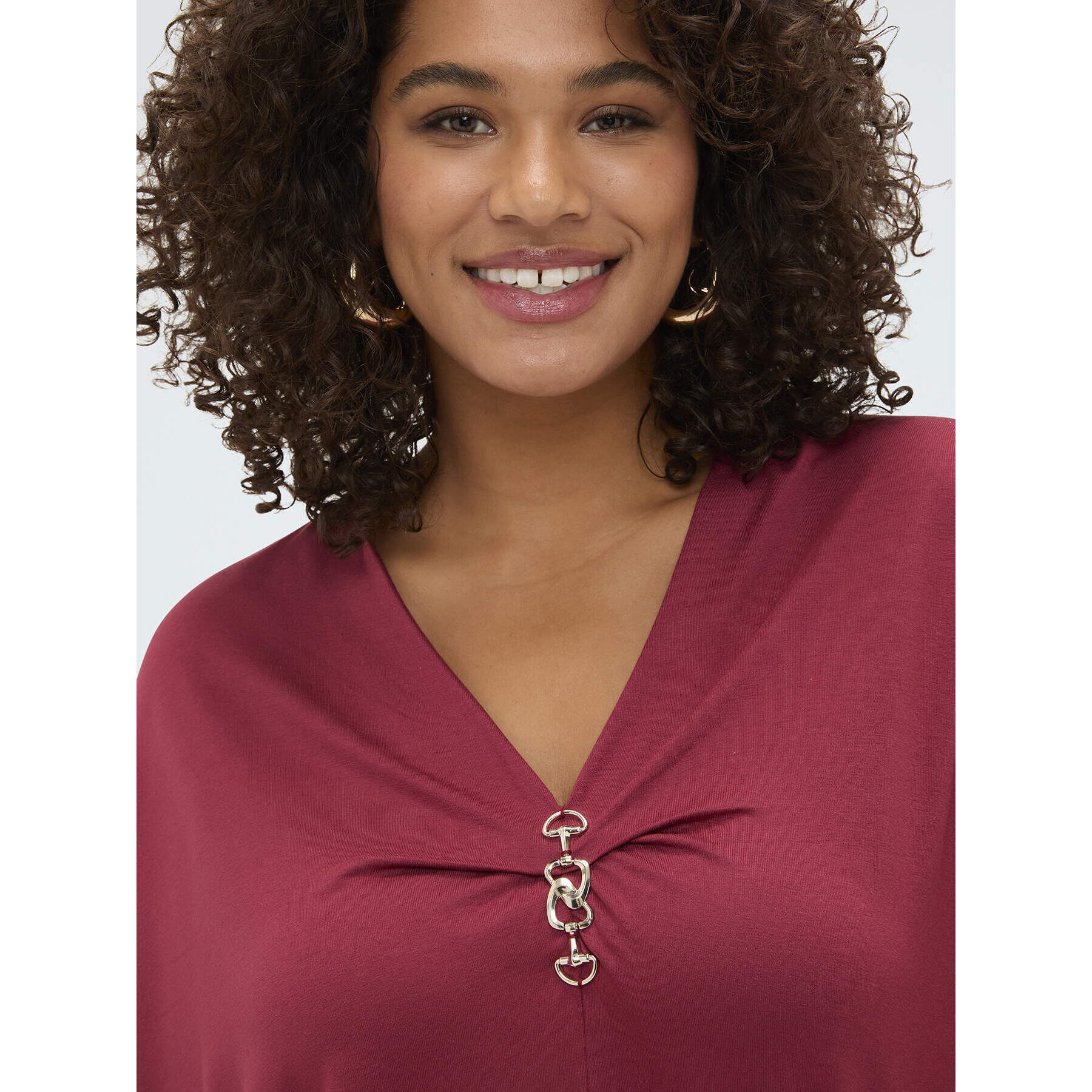 Fiorella Rubino - Camiseta de viscosa con detalle decorativo - Rojo