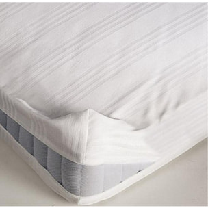 Coprimaterasso fasciato con cerniera IPERSAN Puro Cotone Bianco