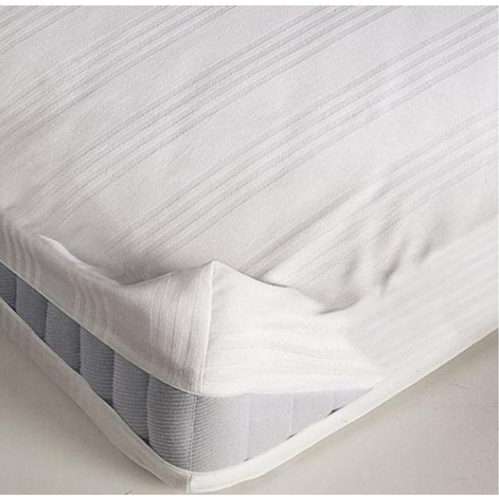Coprimaterasso fasciato con cerniera IPERSAN Puro Cotone Bianco