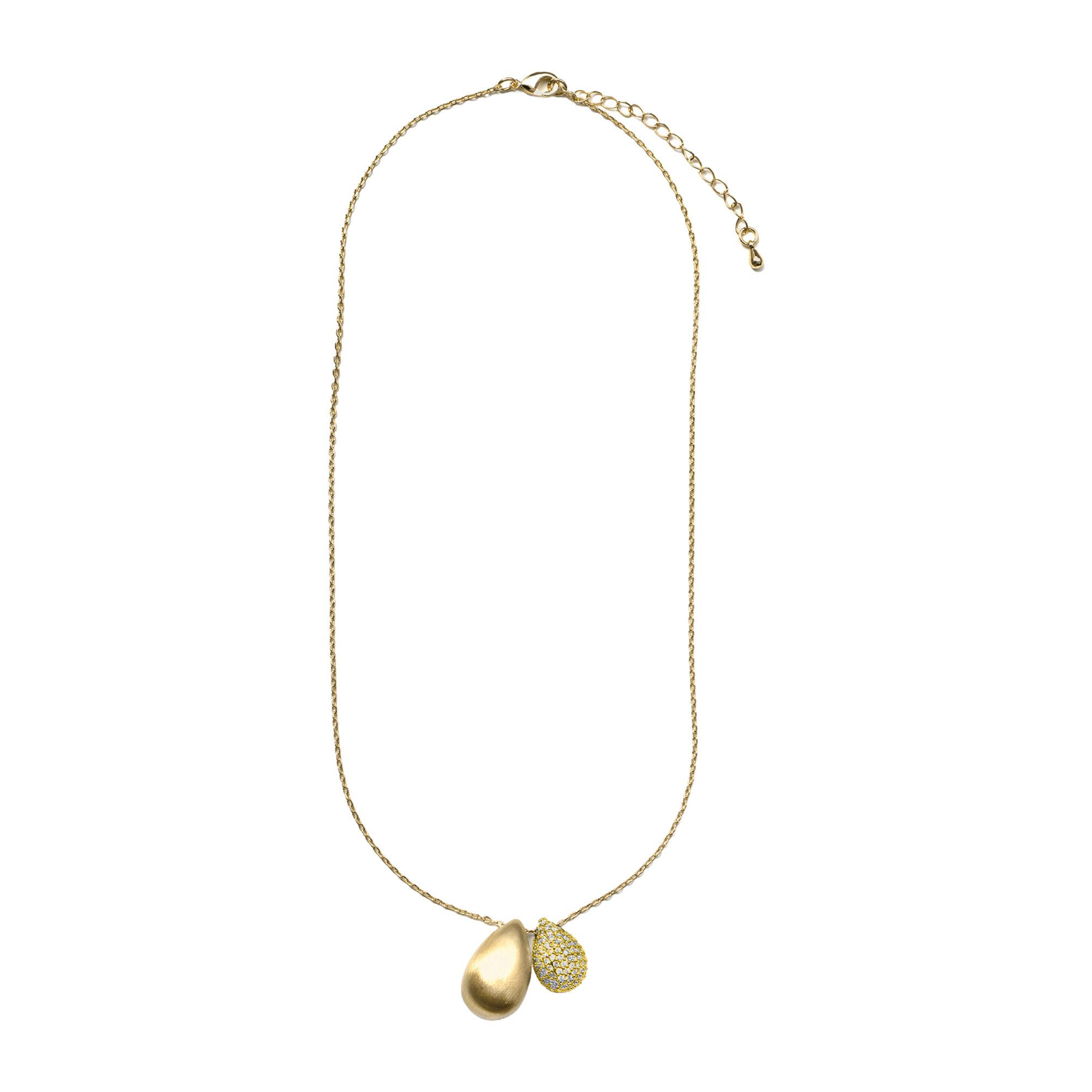 Collar de Circonita Brillante acabado en oro amarillo de 18k