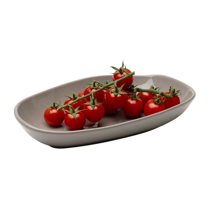 Assiettes creuses Organic 25cm taupe set de 4 Kare Design
