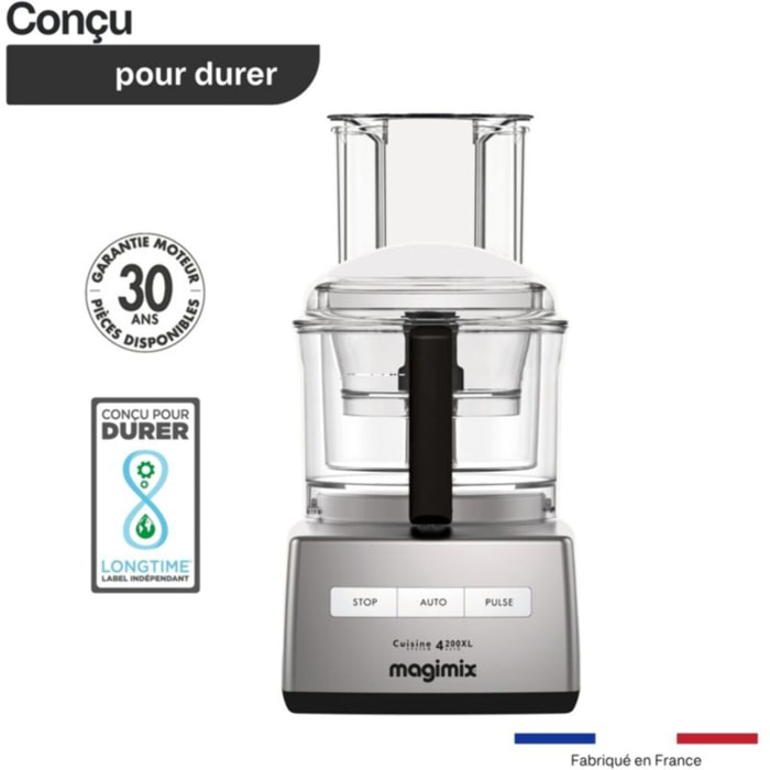 Robot multifonction MAGIMIX CS4200 XL Chrome Mat 18471F