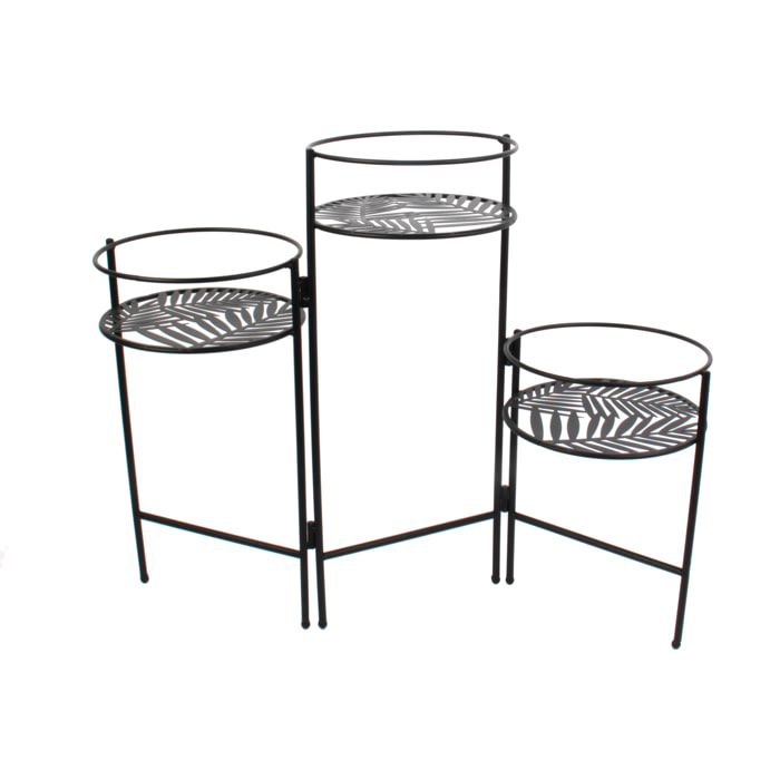 Porte Plantes X3 En Eventail Metal