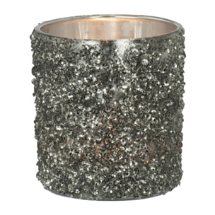 J-Line photophore Paillettes - verre - gris - small - 4 pcs