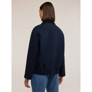 Motivi - Giacca boxy in scuba - Blu