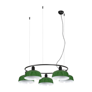 TATAWIN M metallo 5L Lampada sospensione circolare verde