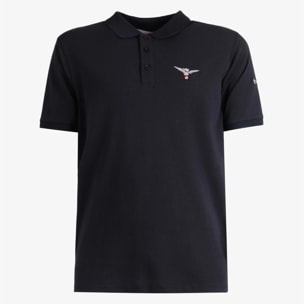 Polo Esercito nera in cotone uomo