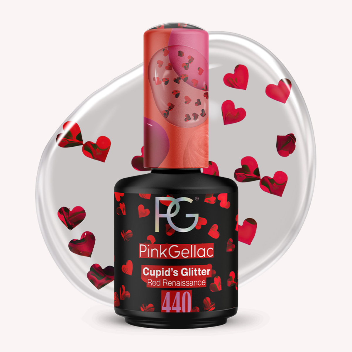 Vernis semi-permanent - 440 Cupid's Glitter - 15 ml