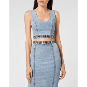 PHILIPP PLEIN Top vaquero GOTHIC PLEIN