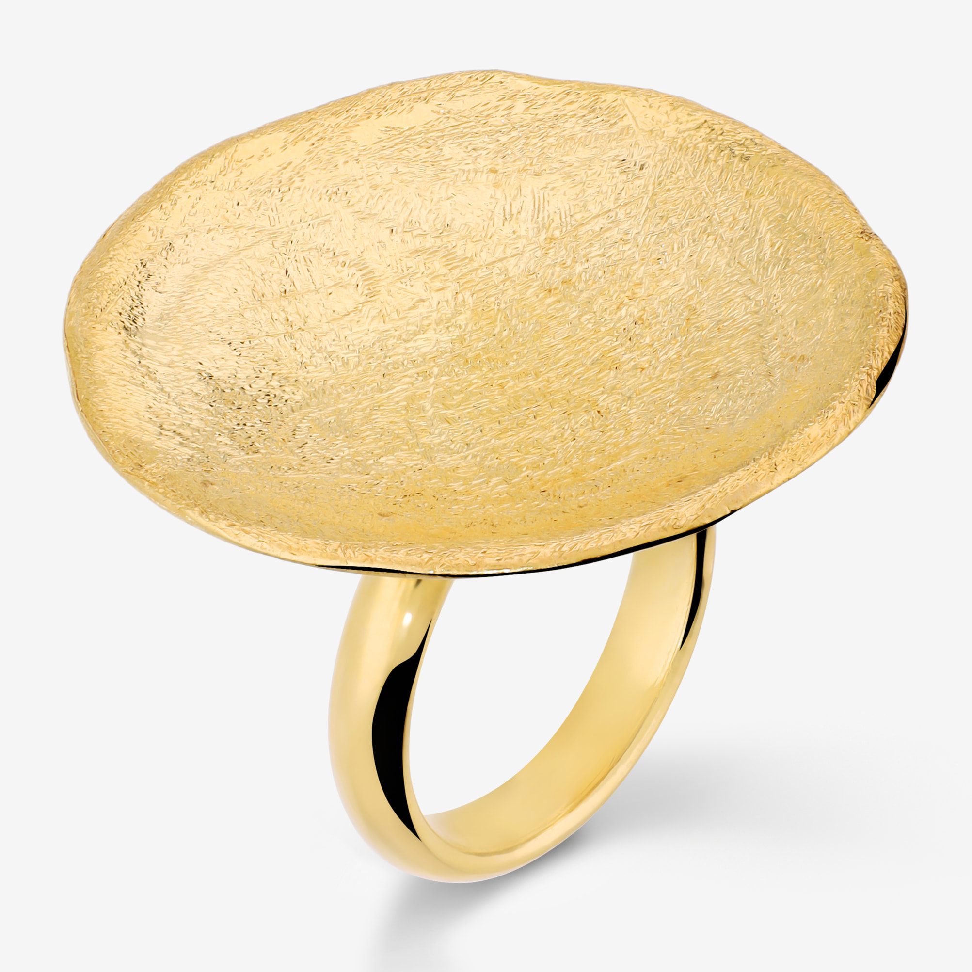 Anello Cocktail Ovale Satinato