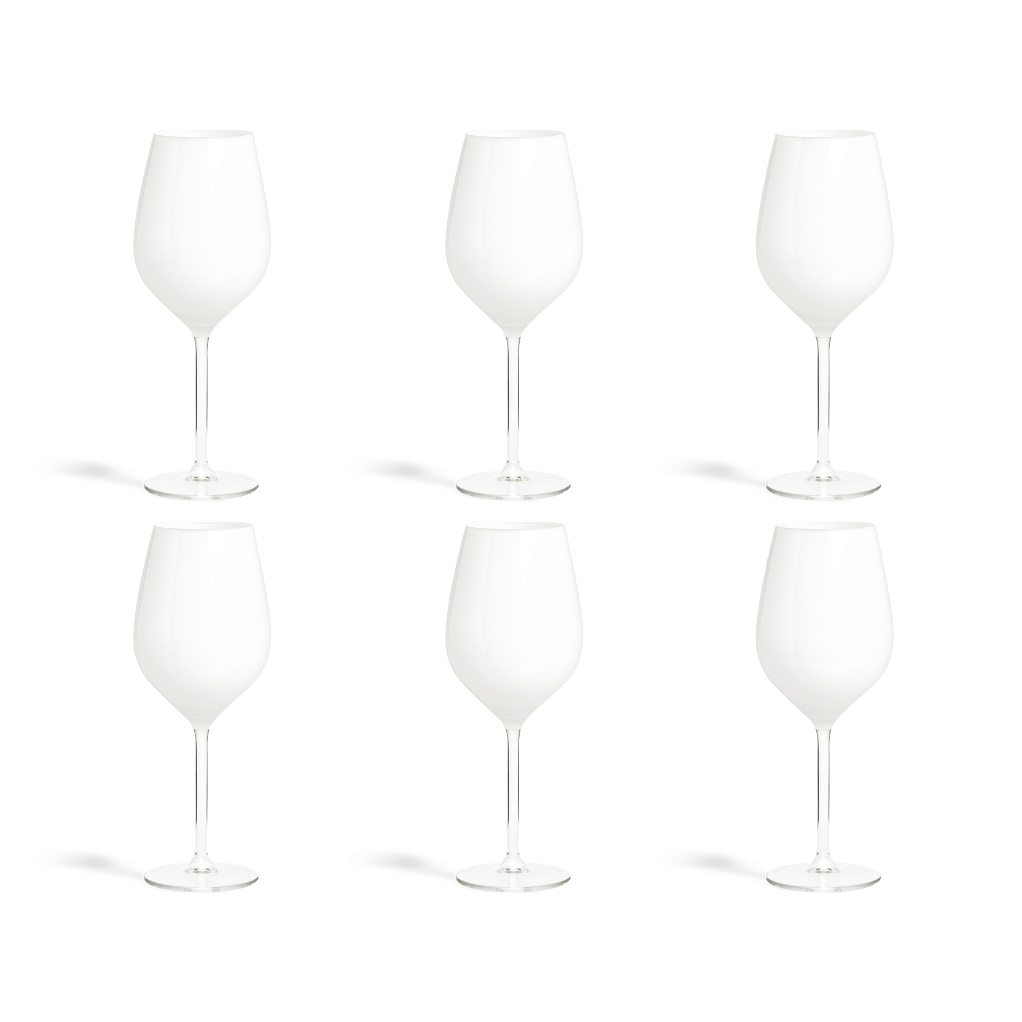 Set 6 Calici Excelsa – Color Wine, Vetro Bianco 50 cl