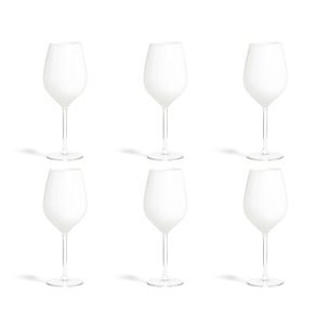 Set 6 Calici Excelsa – Color Wine, Vetro Bianco 50 cl