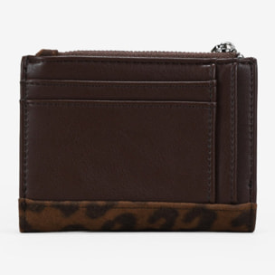 Billetero pequeño estampado leopardo
