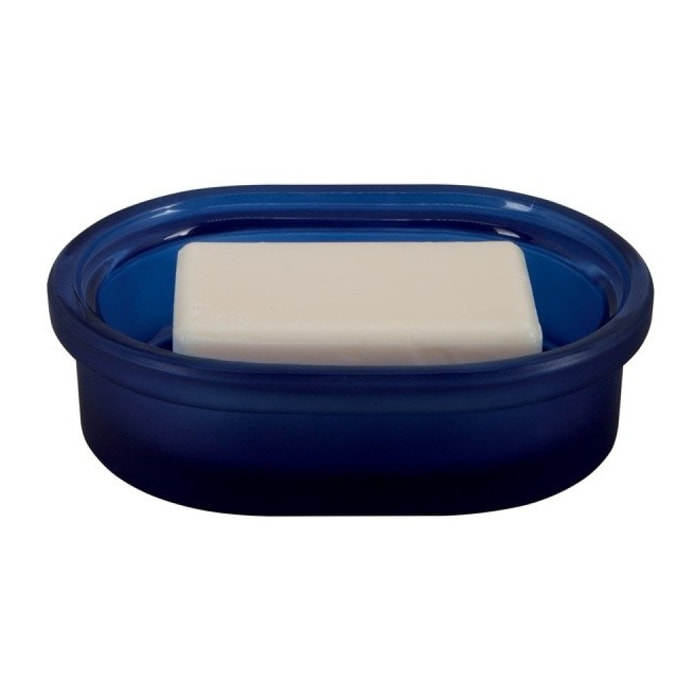 Porte savon Verre YOKO Bleu Foncé Spirella