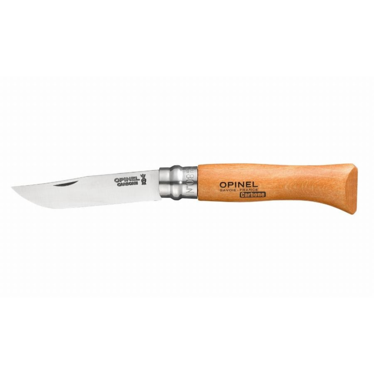 Couteau OPINEL N°8 Lame Carbone avec bague de sécurité - 113080