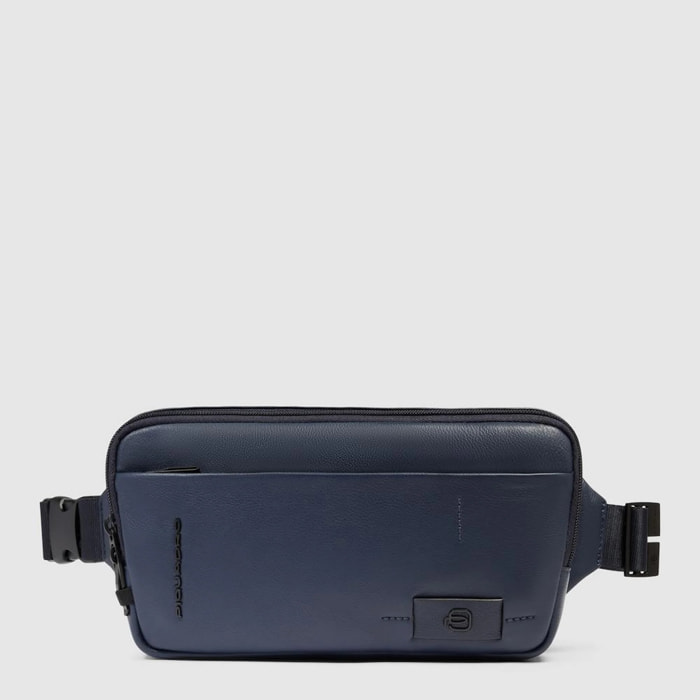 Piquadro Marsupio in pelle con sistema di sicurezza antifurto e protezione RFID