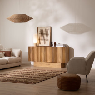 Buffet Nolan -bois massif de manguier-couleur provence naturelle 159 x 80 x 45 cm