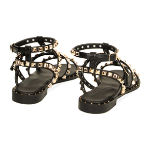 Sandalias planas negras