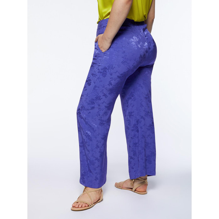 Fiorella Rubino - Pantaloni in tessuto jacquard - Viola