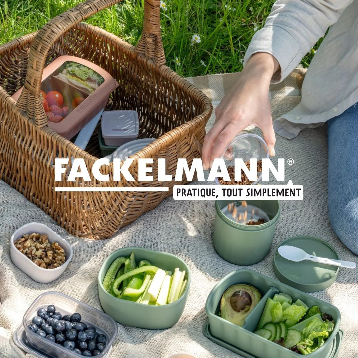 Lot de 4 sets de 3 boîtes carrées à sauce ou épices Fackelmann Storage