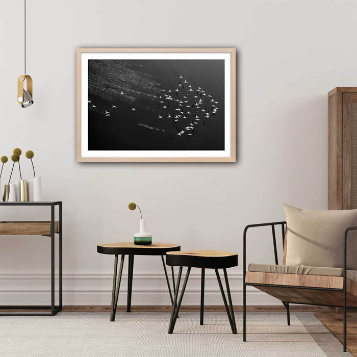 Affiche Take off Affiche + cadre en bois - Chêne