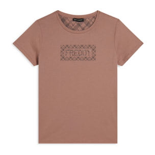 T-shirt con logo e grafica geometrica