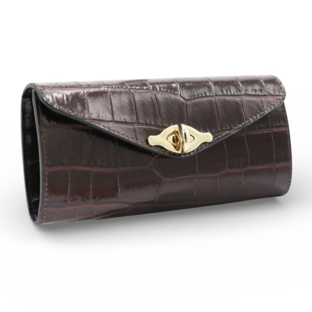 Cartera Cheval Firenze Marlon Croc Marrón Oscuro