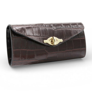 Cartera Cheval Firenze Marlon Croc Marrón Oscuro