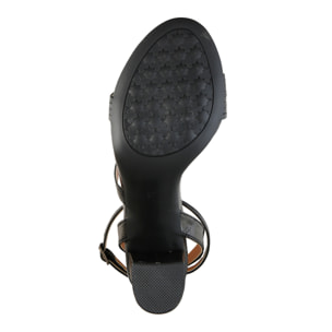 Sandali con tacco quadrato