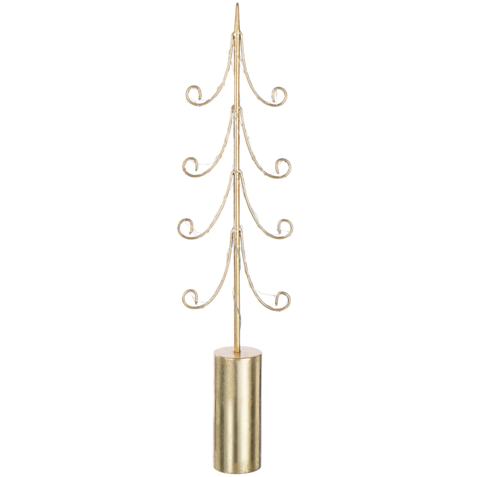 J-Line décoration Arbre - acier - or - medium - LED