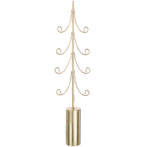 J-Line décoration Arbre - acier - or - medium - LED