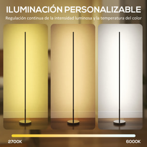 Lámpara de Pie Moderna, Lámpara Salón con Brillo, Temperaturas de Color Ajustables 3000K-6000K, Mando a Distancia Magnético, Temporizador, para Dormitorio, Oficina, Decoración, Gris Plateado