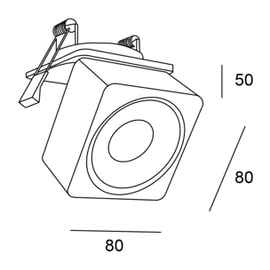FORLIGHT Plafon IP20 Fox Recessed LED 7.1W 3000K Blanco 656Lm