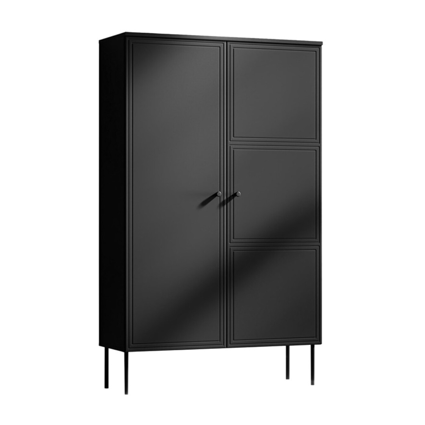 Lavaggi - buffet haut - noir - 2 portes - 166 cm - Noir