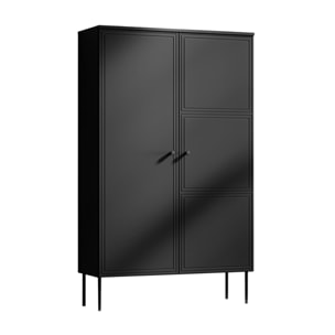 Lavaggi - buffet haut - noir - 2 portes - 166 cm - Noir