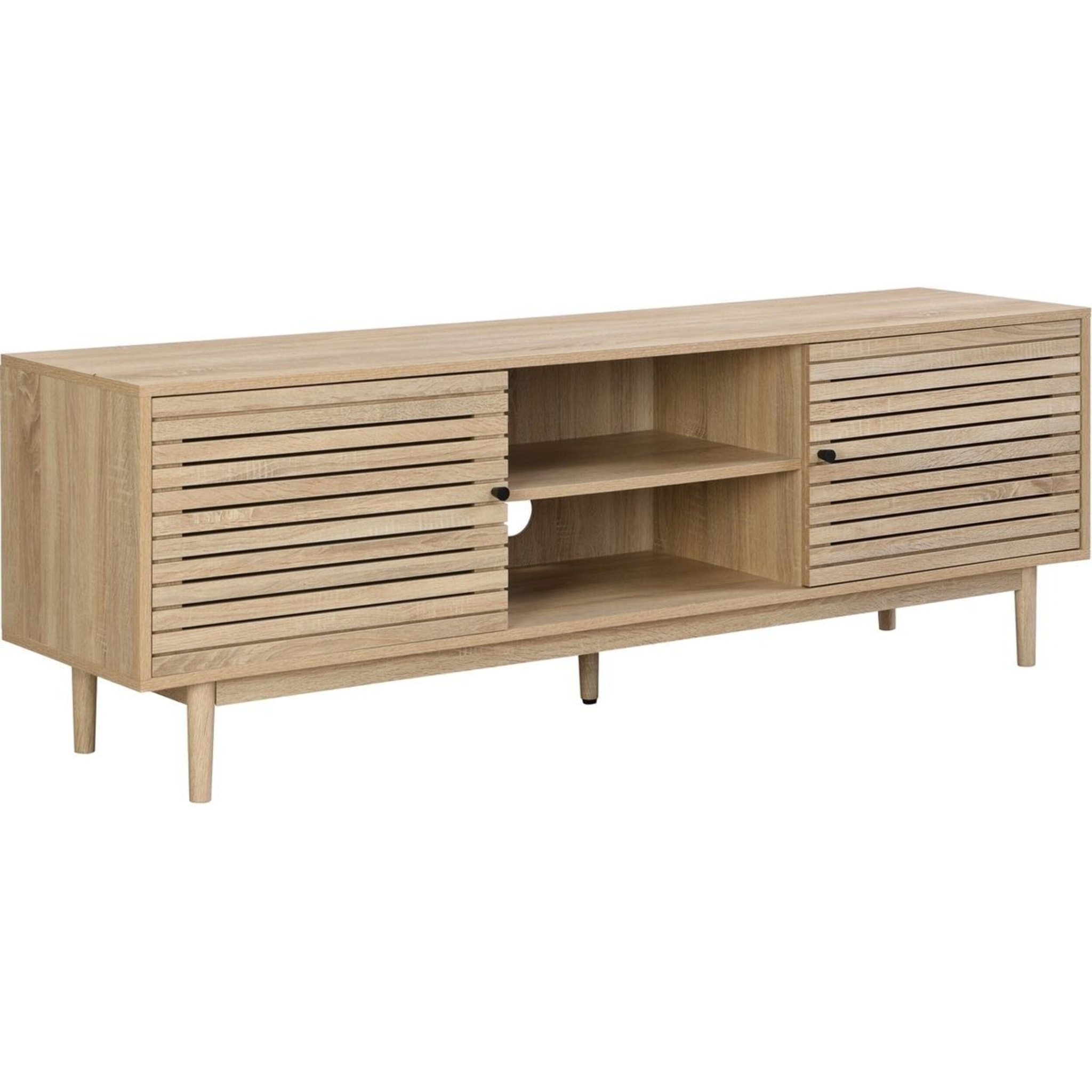 Meuble TV 2 portes couleur chêne - TIVOLI