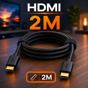 Câble HDMI ESSENTIELB 2.0/18Gbps 2M CROSS nylon