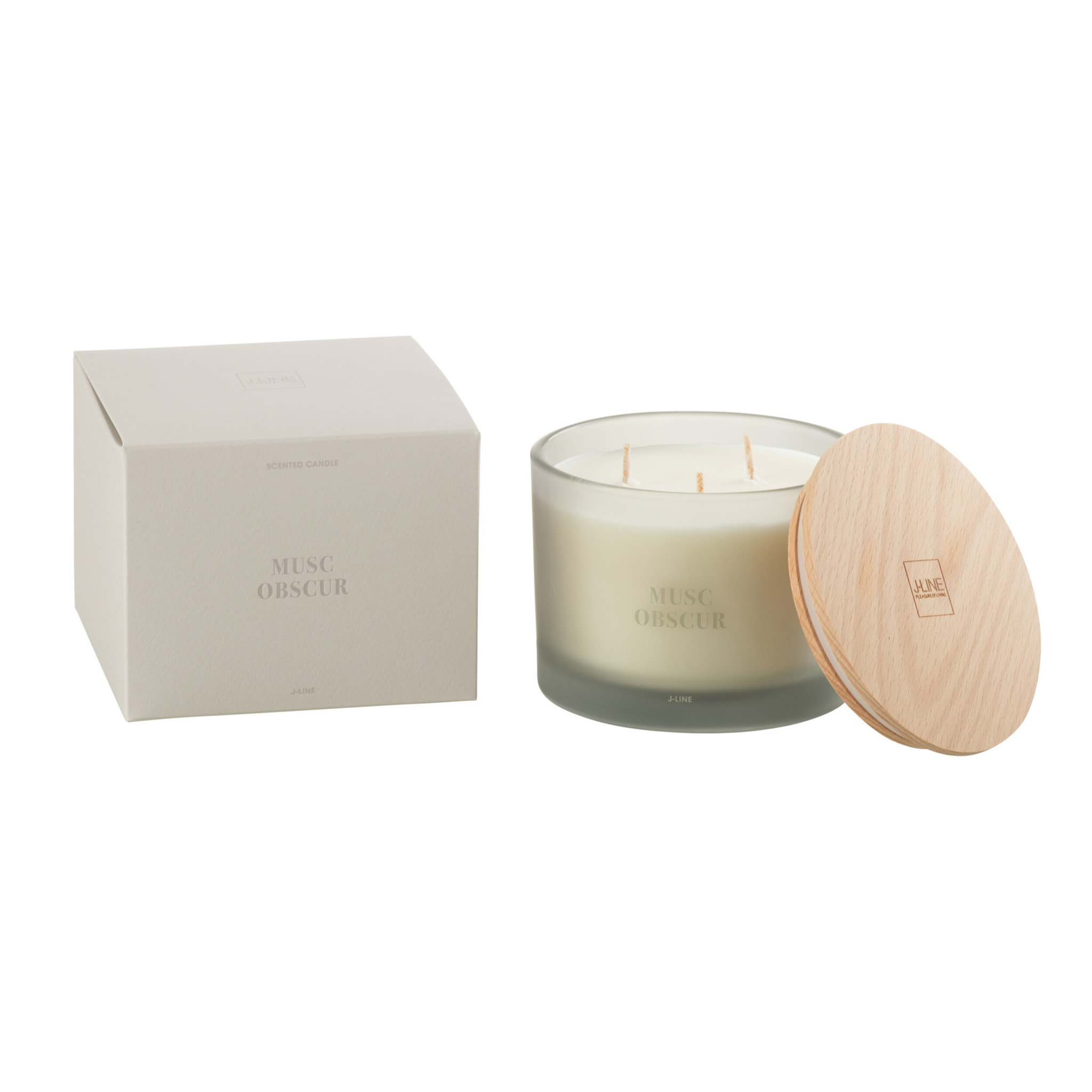 J-Line bougie parfumée Accords Essentiels - Musc Obscur - bleu - 28H