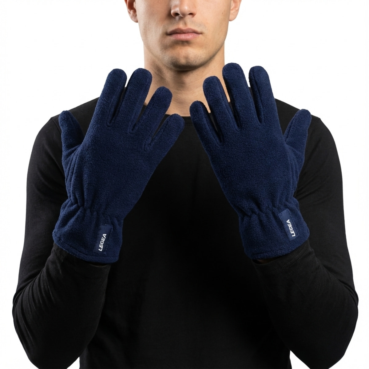 Guanti in Pile blu unisex