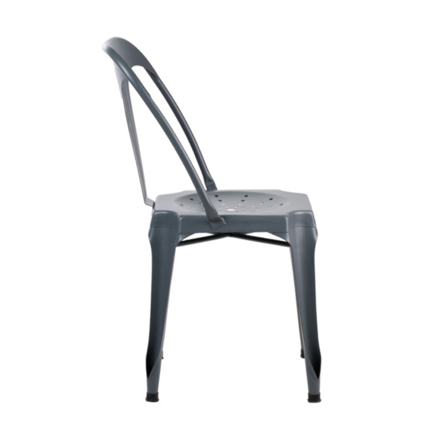 Chaise industrielle vintage en métal empilable – STEAL