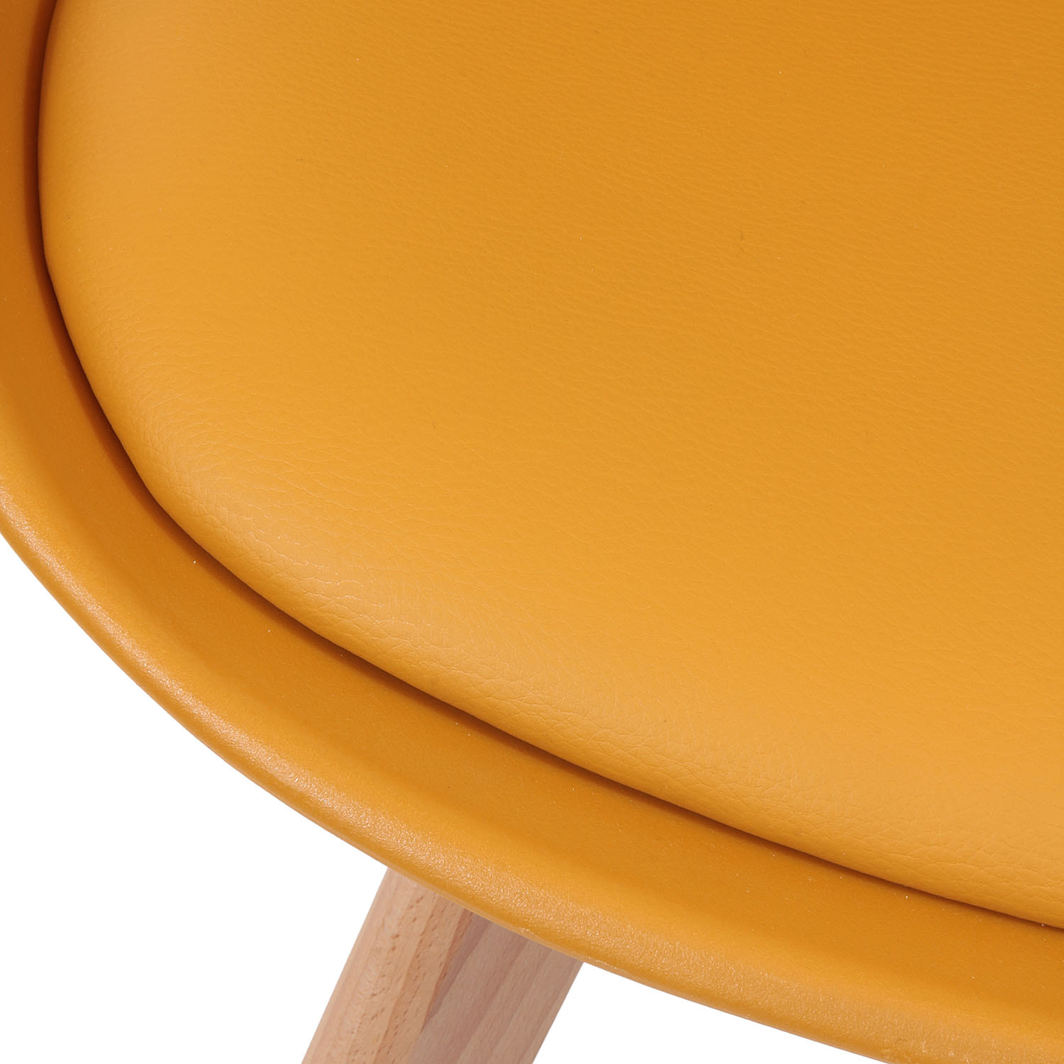 Chaise Scandinave Coque Rembourree Jaune - Lot De 4